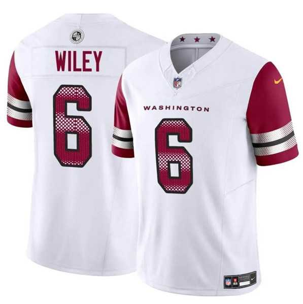 Men & Women & Youth Washington Commanders #6 Michael Wiley White 2024 F.U.S.E. Vapor Limited Football Stitched Jersey